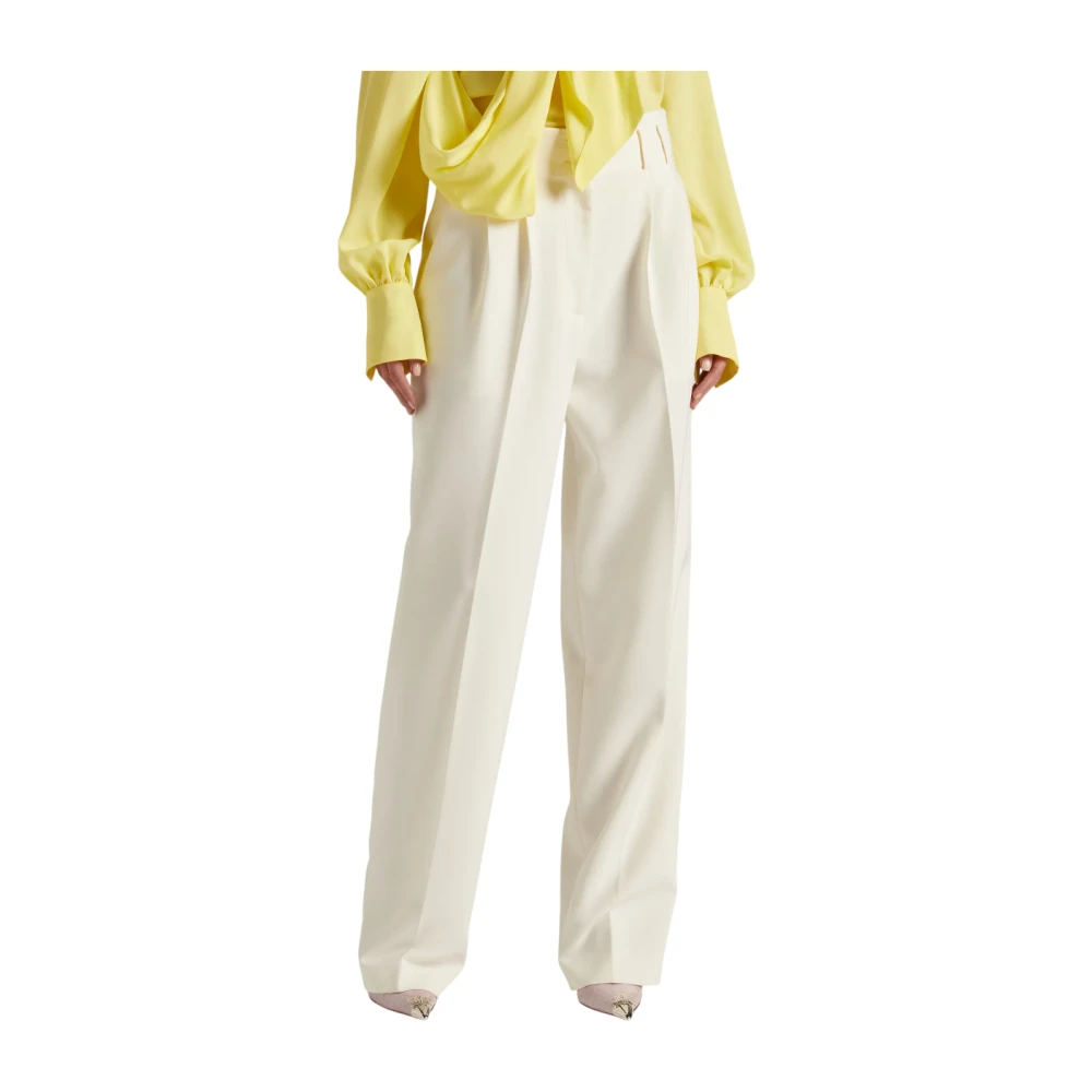 Genny Wijde Palazzo Broek Tijdloze Elegantie White Dames