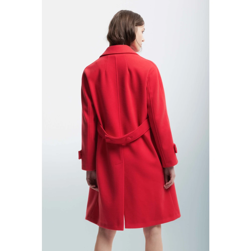 Kocca Stijlvolle Minimalistische Jas Red Dames