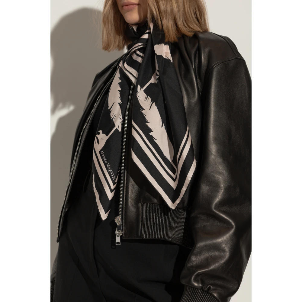 alexander mcqueen Zijden sjaal Black Dames