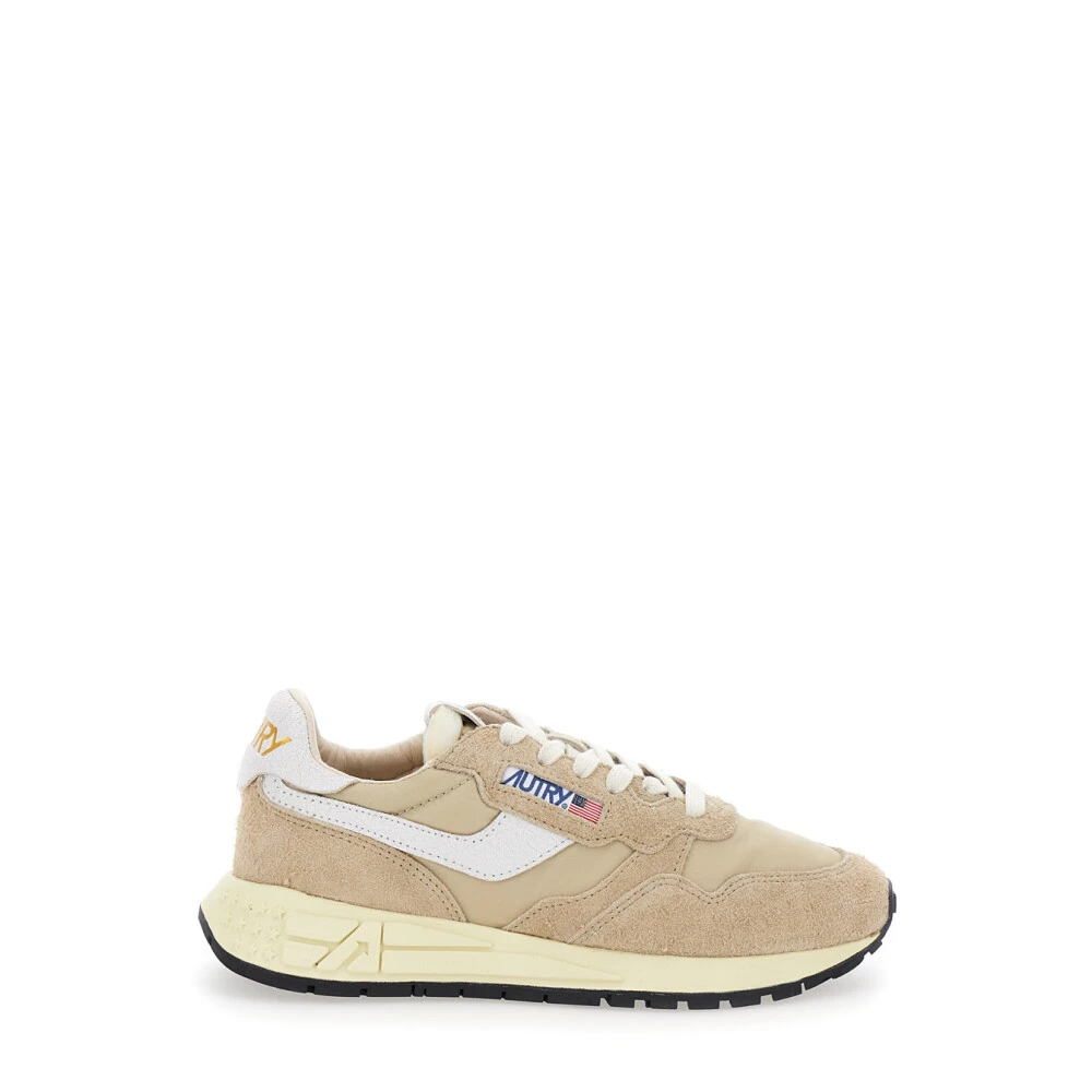 Autry Men's Beige Sneakers, 12 Uk, Reelwind Low Trainers