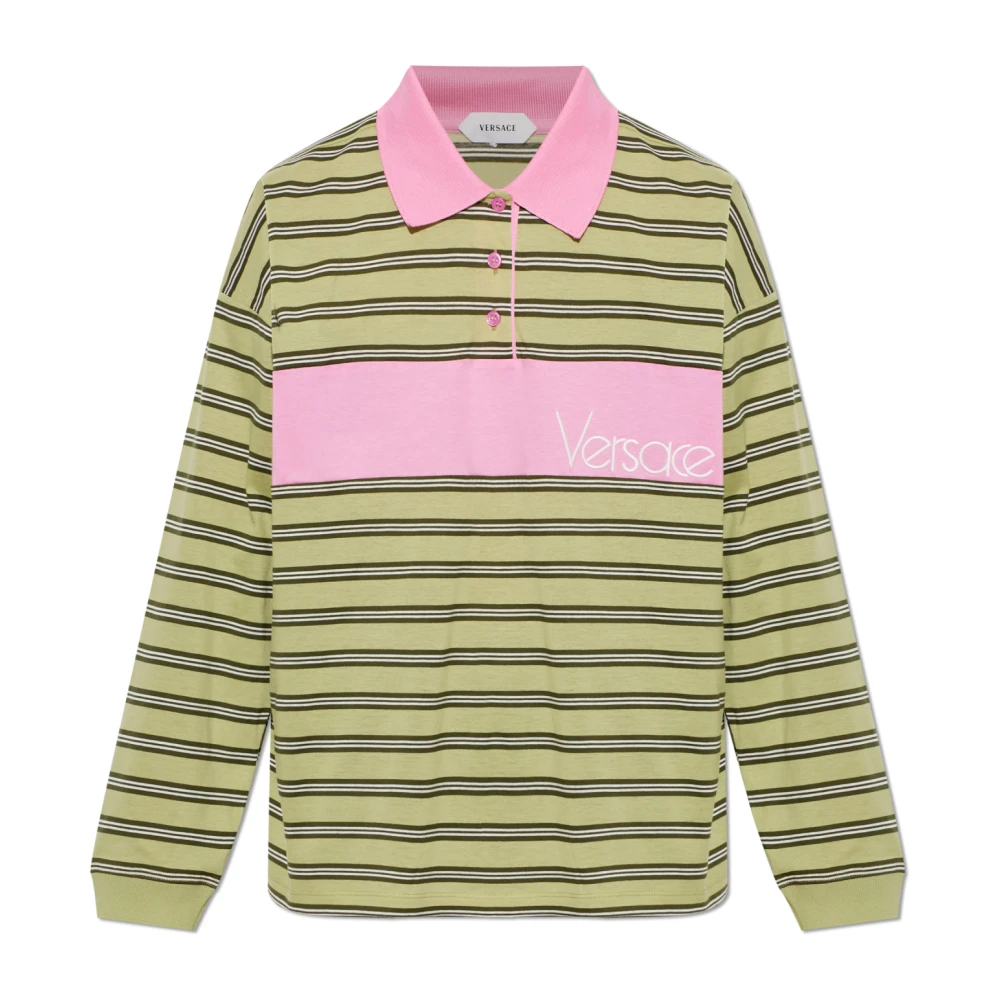 Versace - Camisa Polo De Manga Larga - Tops - Mujer - Verde - Xs