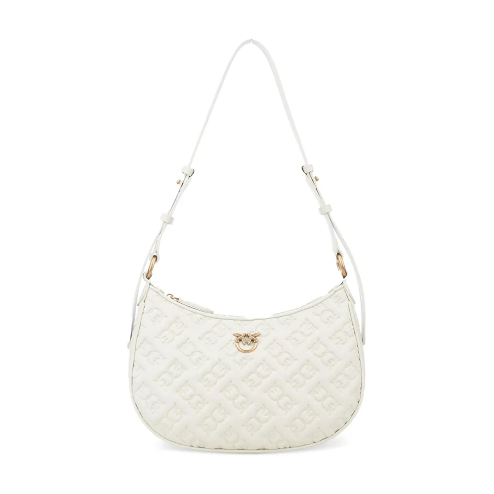 Pinko Women's White Leather Casual Shoulder Bag