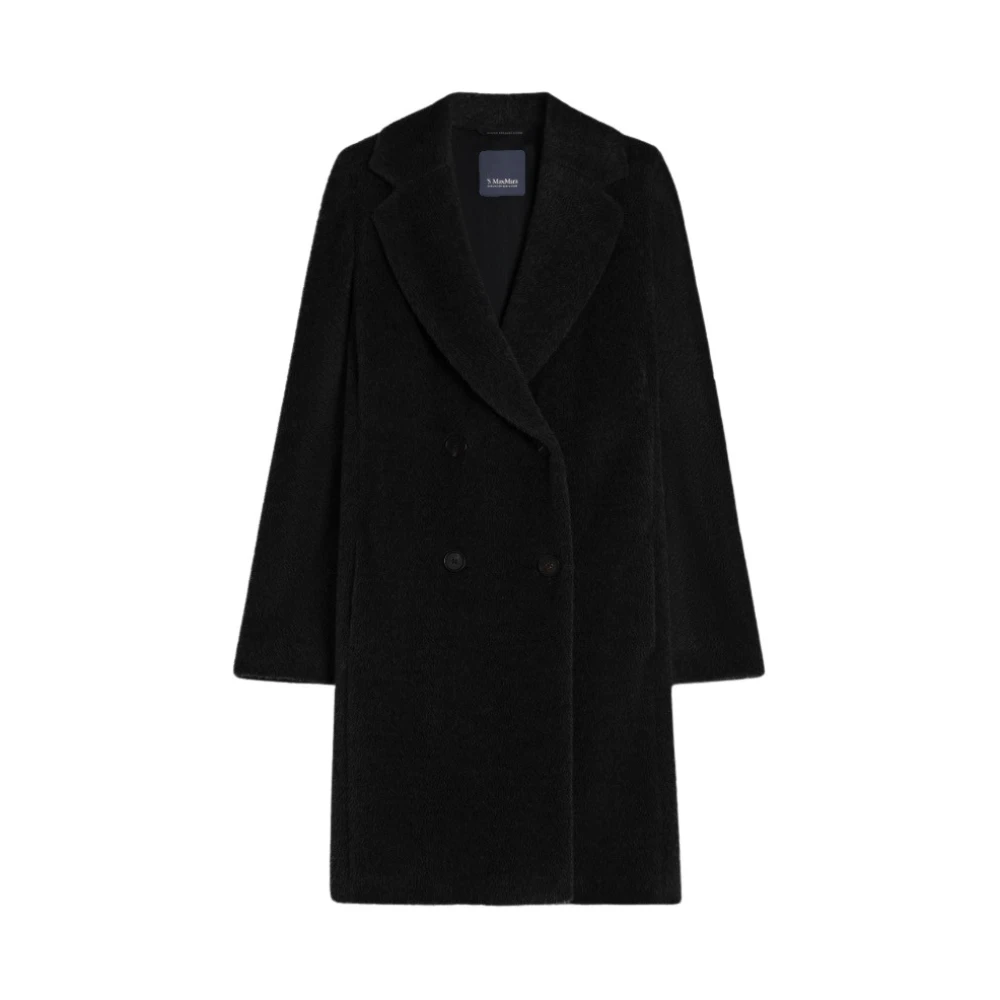 Max Mara Luxe Teddyjas met Reverskraag Black Dames