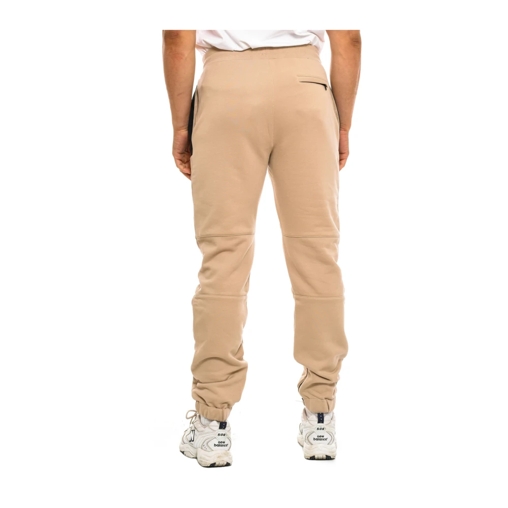 Karl Lagerfeld Sportieve Geribbelde Manchet Ritszak Broek Beige Heren