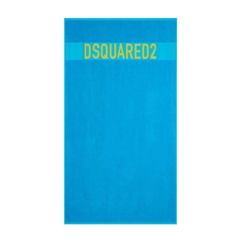 Dsquared2 Luxe Katoenen Handdoeken voor Heren Blue Heren