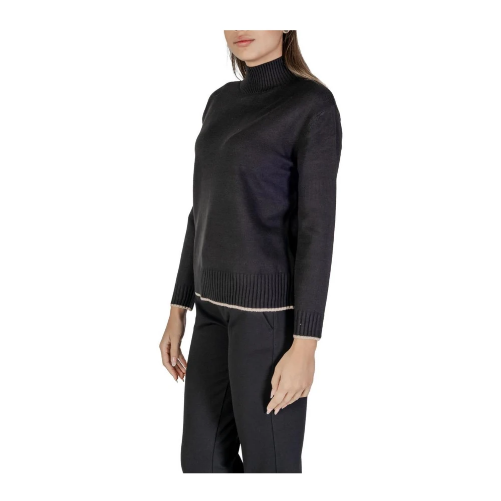 Street One Zwarte Gebreide Trui Herfst Winter Collectie Black Dames