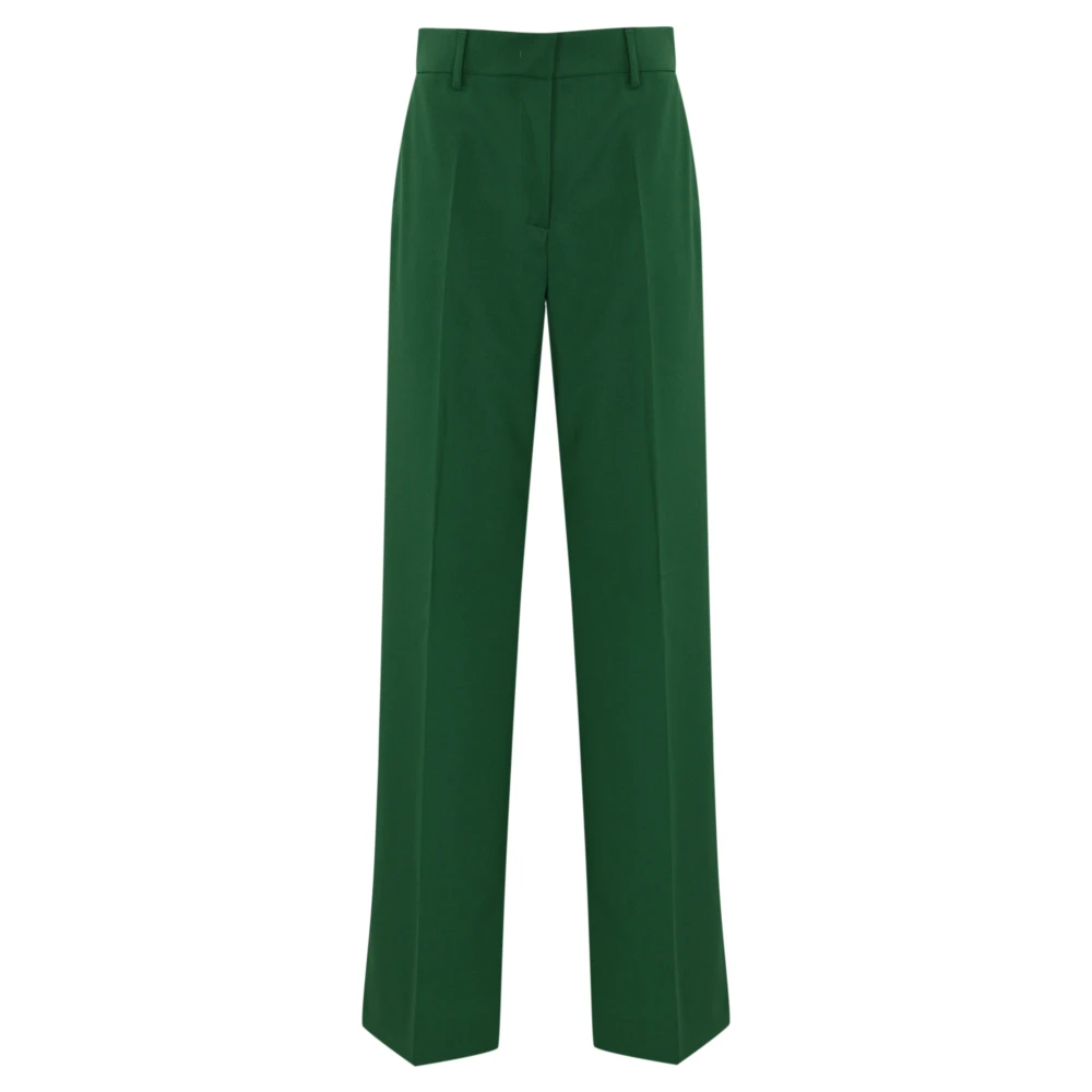 Max Mara Weekend Grön Ull Stretch Byxor Green, Dam