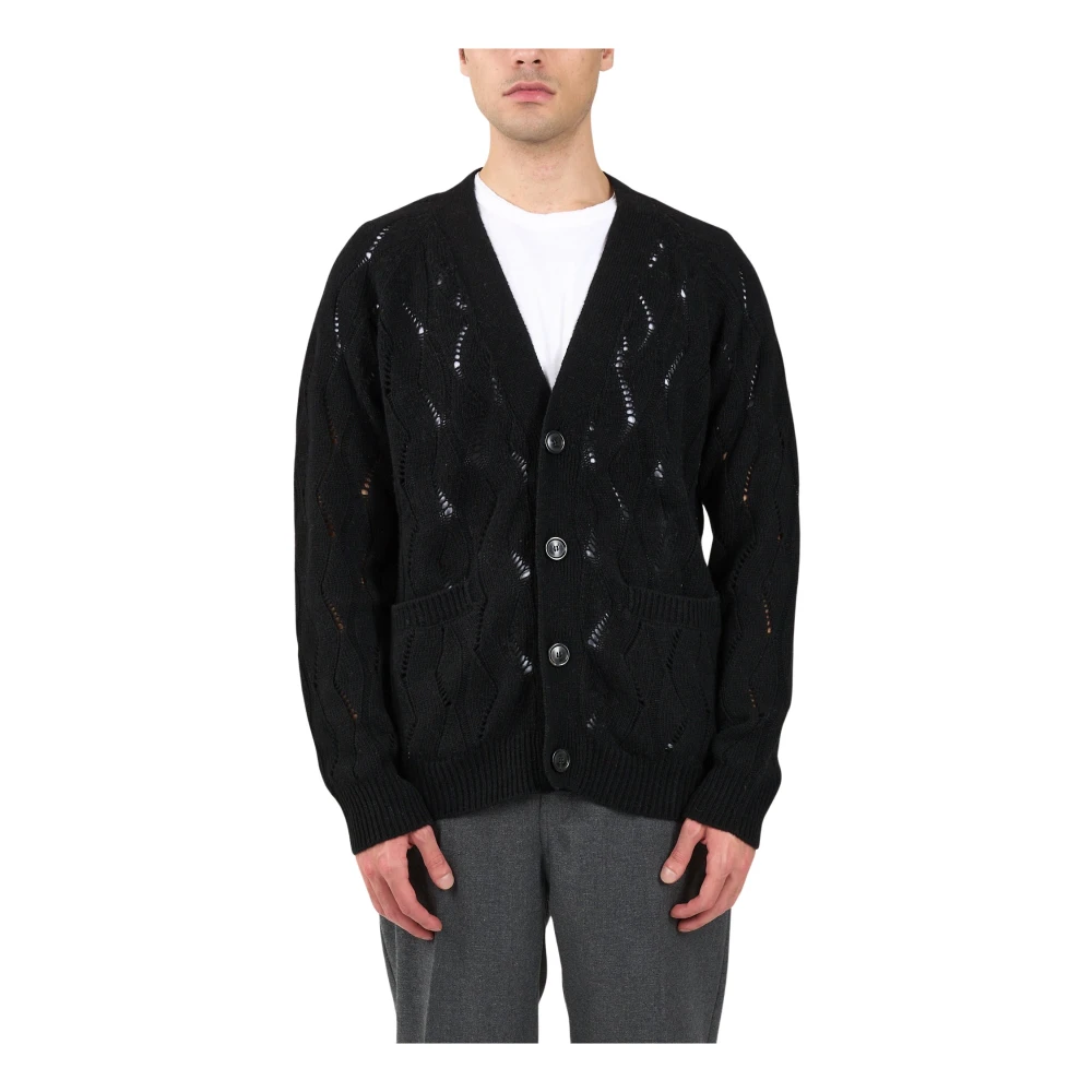 Mauro Grifoni Wollen Cardigan met Knopen Black Heren