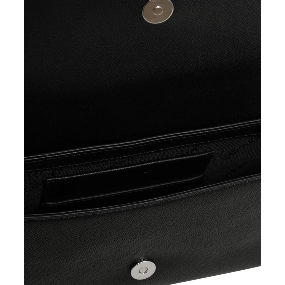 Calvin Klein Stijlvolle Caviar Schoudertas Black Dames