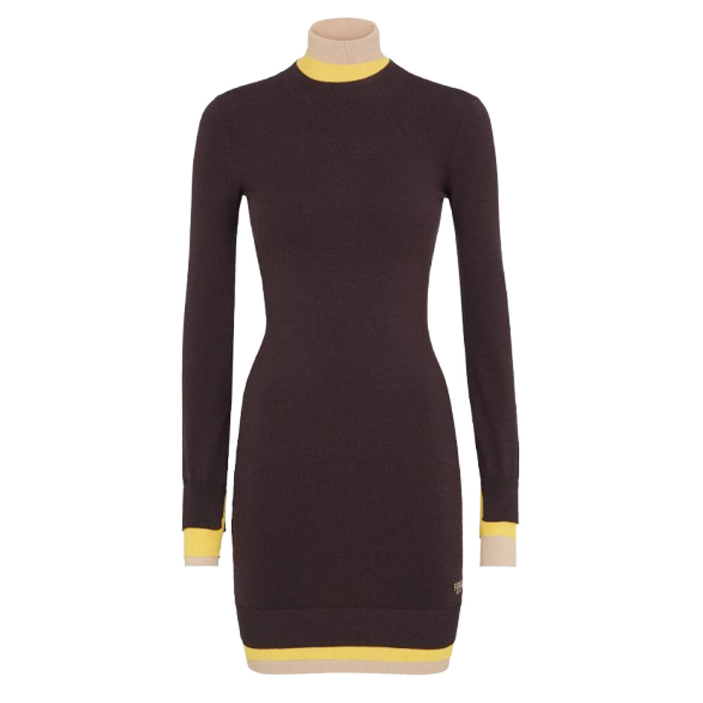 ワンピース FENDI FW24 MINI DRESS KNIT RIB LOOK 31 (FZDC36ASJG F0AU3) Fendi - Mini dress for Woman - Brown - FZDC36ASJG-F0AU3
