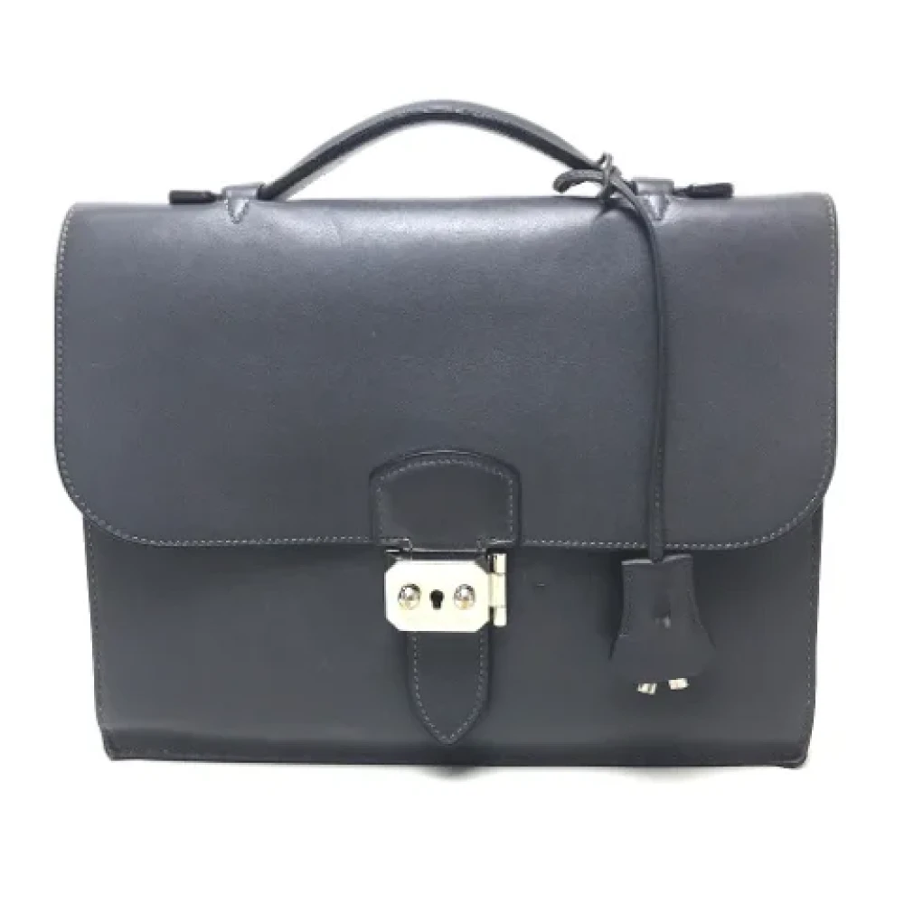 Hermès Vintage Pre-owned Canvas handbags Gray Dames