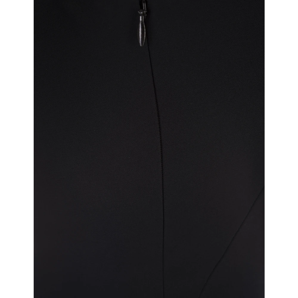 alexander mcqueen Zwarte Asymmetrische Avondjurk Black Dames