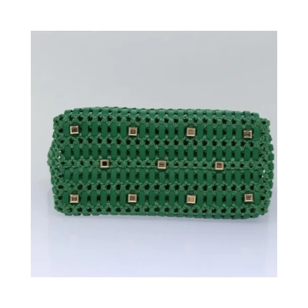 Salvatore Ferragamo Pre-owned Leather handbags Green Dames
