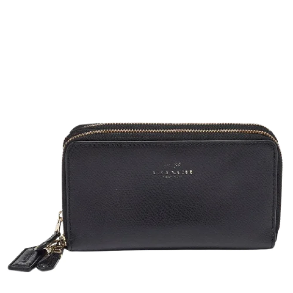 Coach Pre-owned Leather wallets Black Dames