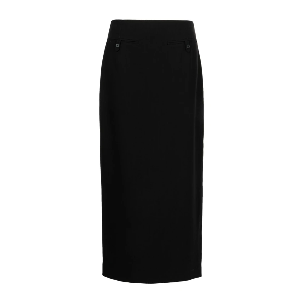 Staud Zwarte hoge taille rok Black Dames