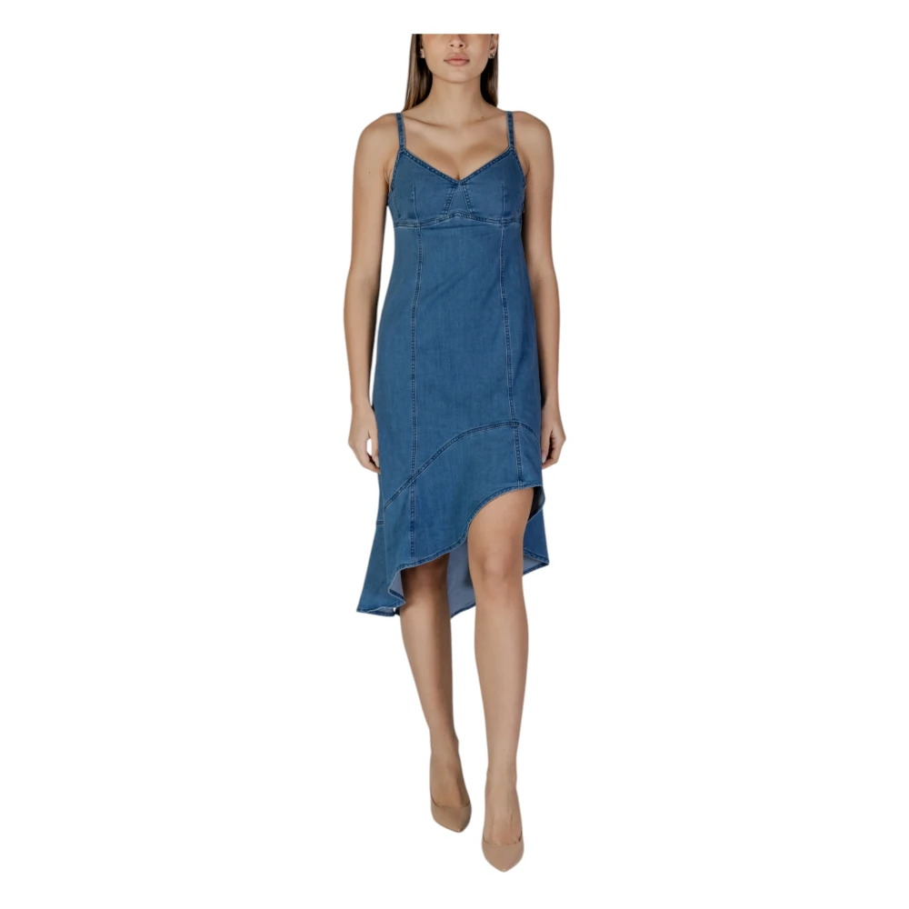 Desigual Lange Jurken Lente Zomer Collectie Blue Dames