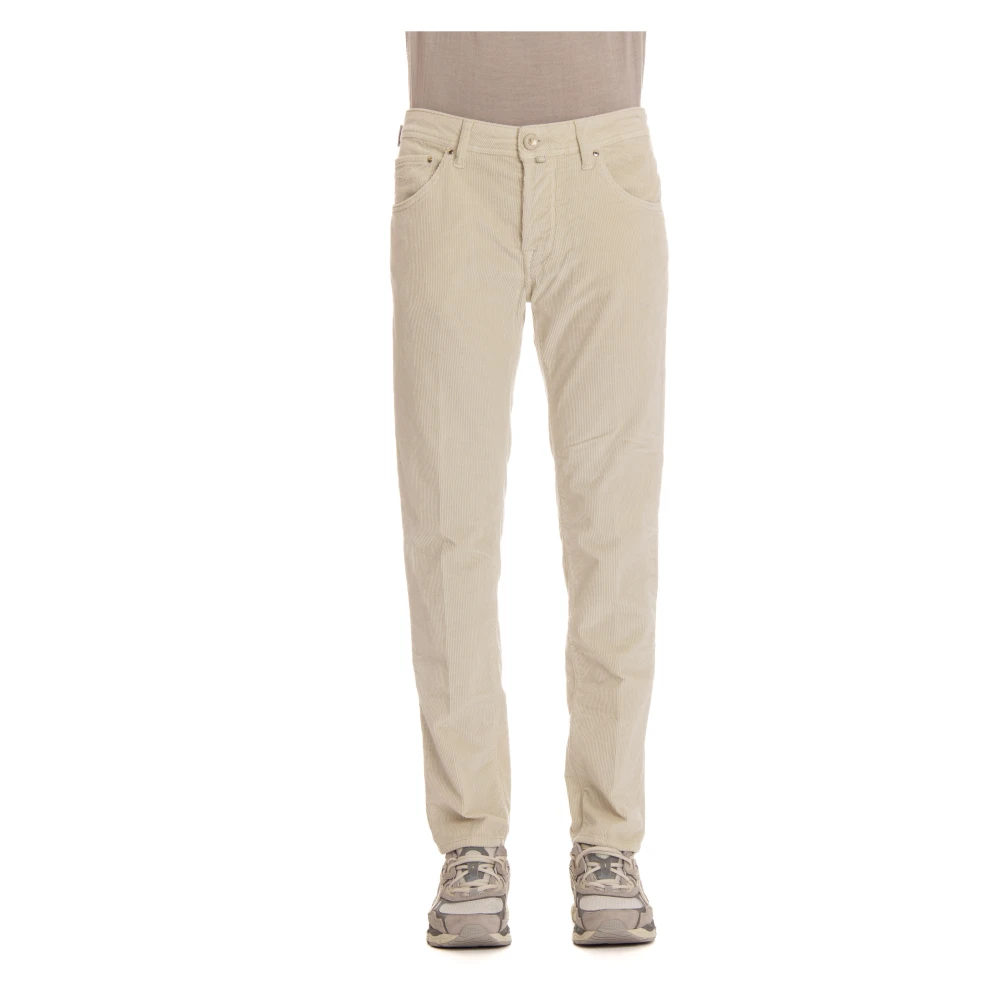 Jacob Cohën Luxe 5-pocket fluwelen jeans Beige Heren