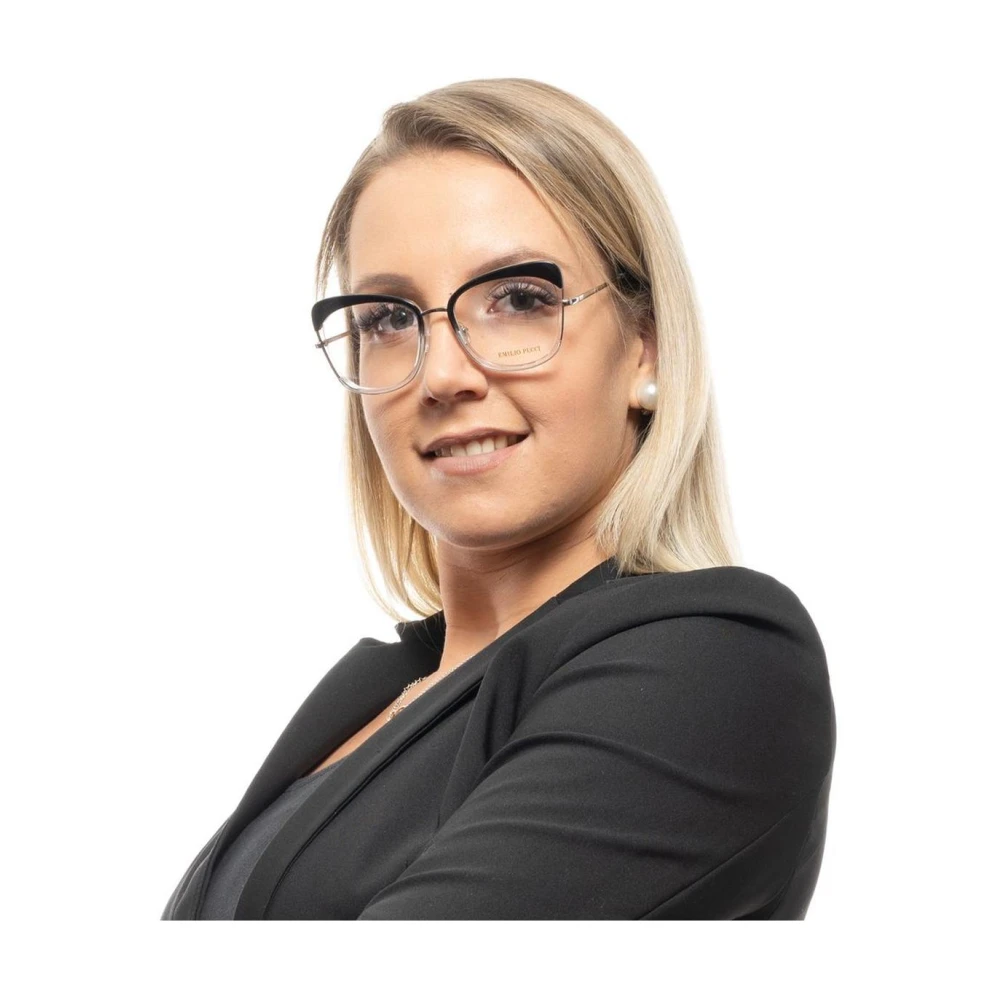 EMILIO PUCCI Zwarte Dames Optische Frames met Merkhoes Black Dames