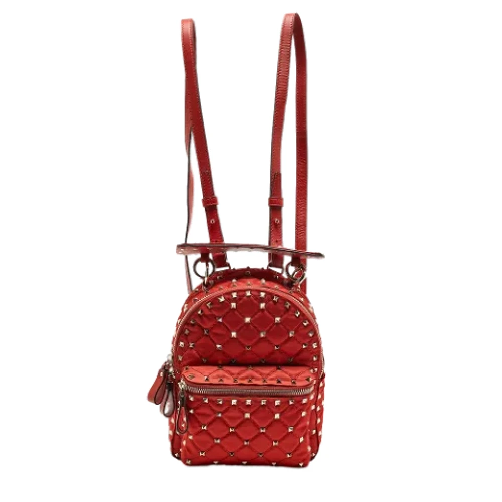 Valentino Vintage Pre-owned Leather backpacks Red Dames