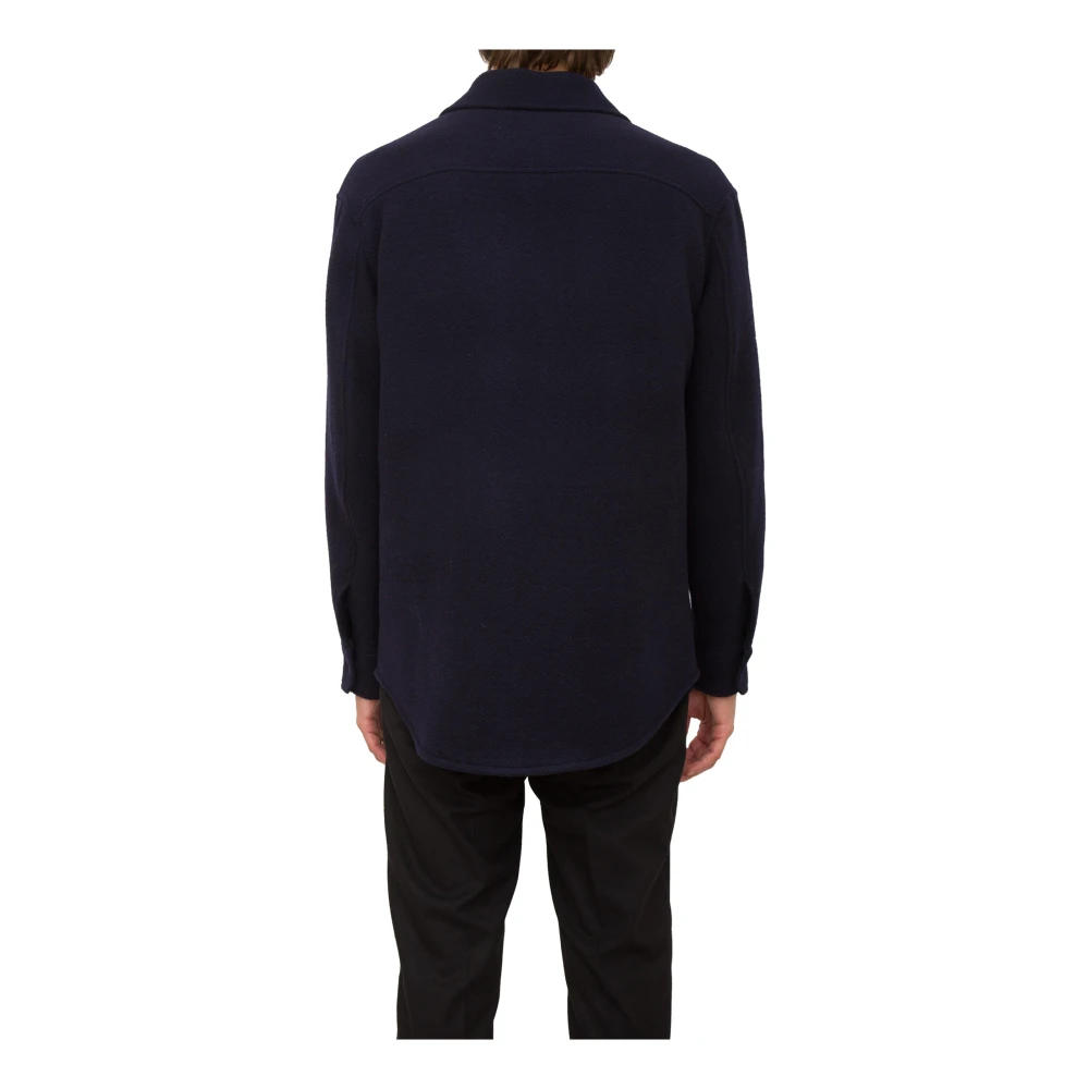 Emporio Armani Blauwe Blouson Jas Blue Heren