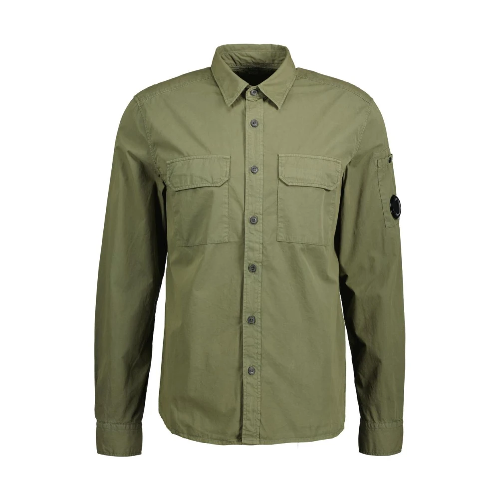 C.p. Company Men's Green Stylish Overshirt - Casual Shirts - S - Shirts