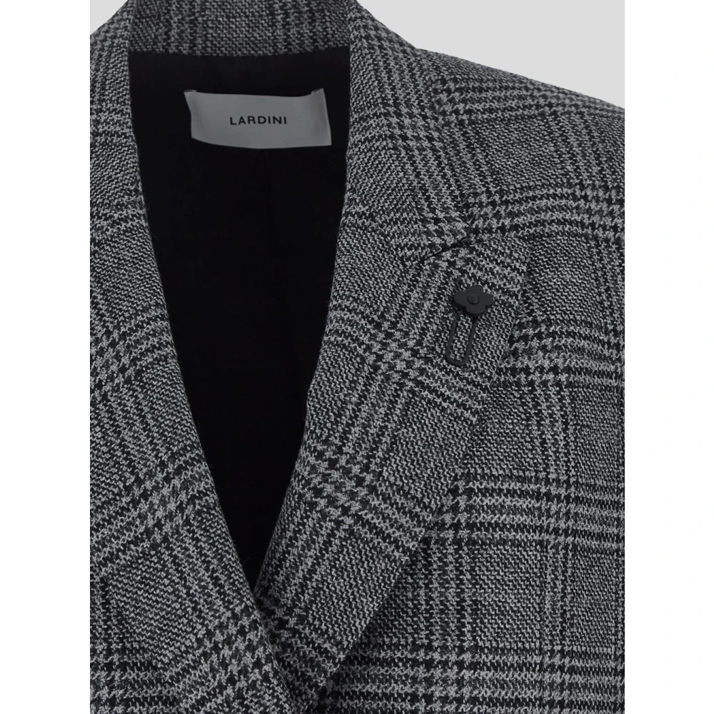 Lardini Dubbelrijige alpaca en nylon jas Gray Dames