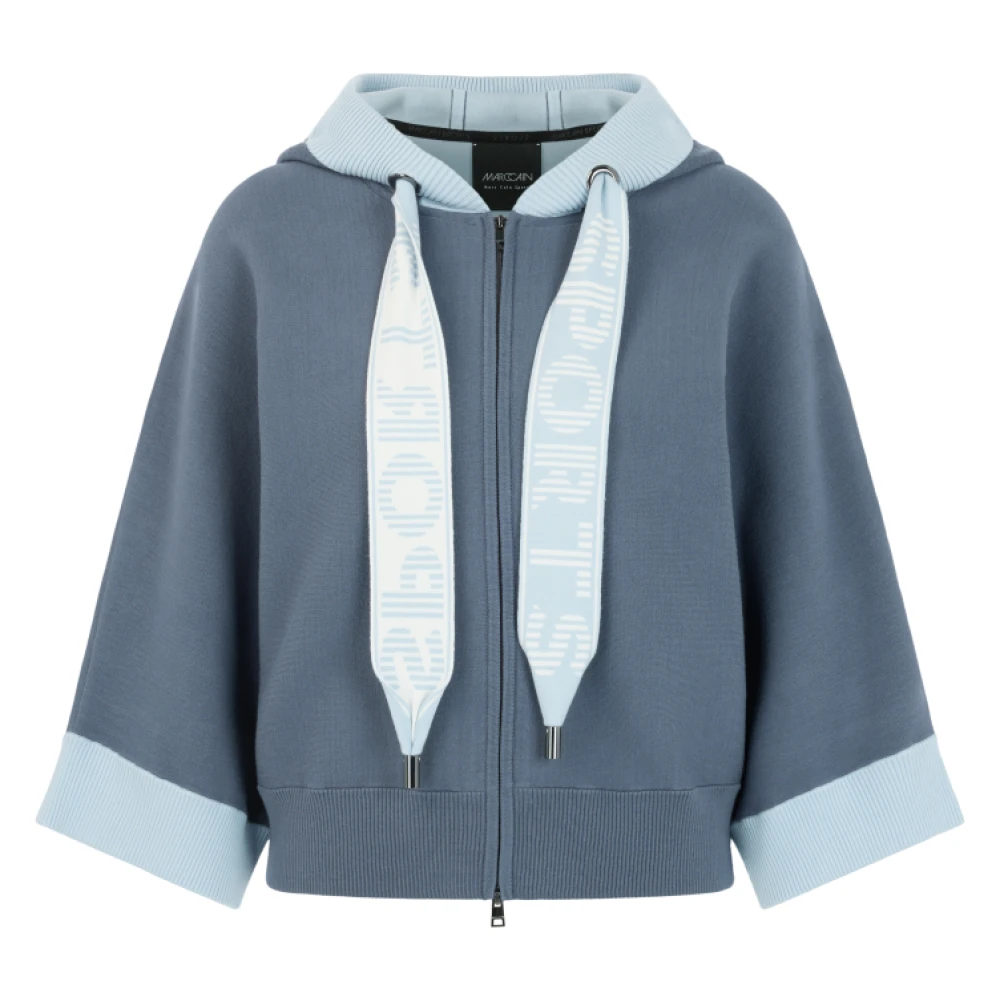 Marc Cain Vrouw Grijs Hoodies & Sweatvesten Dames, M, Leer, Weiter Cardigan