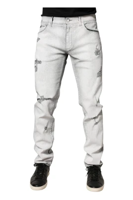 Distressed Skinny Denim Jeans