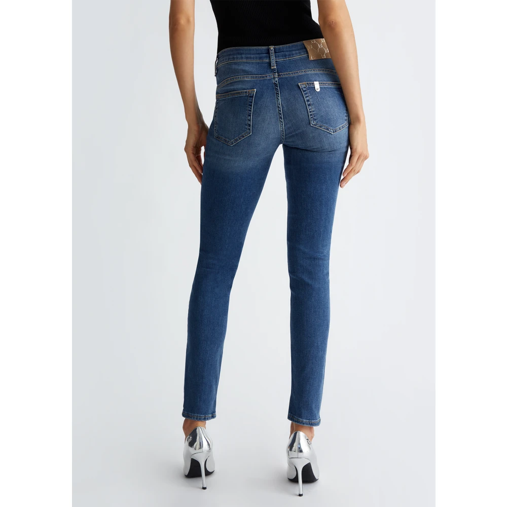 Liu Jo Skinny Bottom Up Jeans Blue Dames
