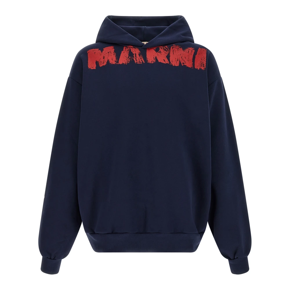 Marni Men's Blue Monolith Hoodie - Hoodies - Xl - Sweatshirts & Hoodies