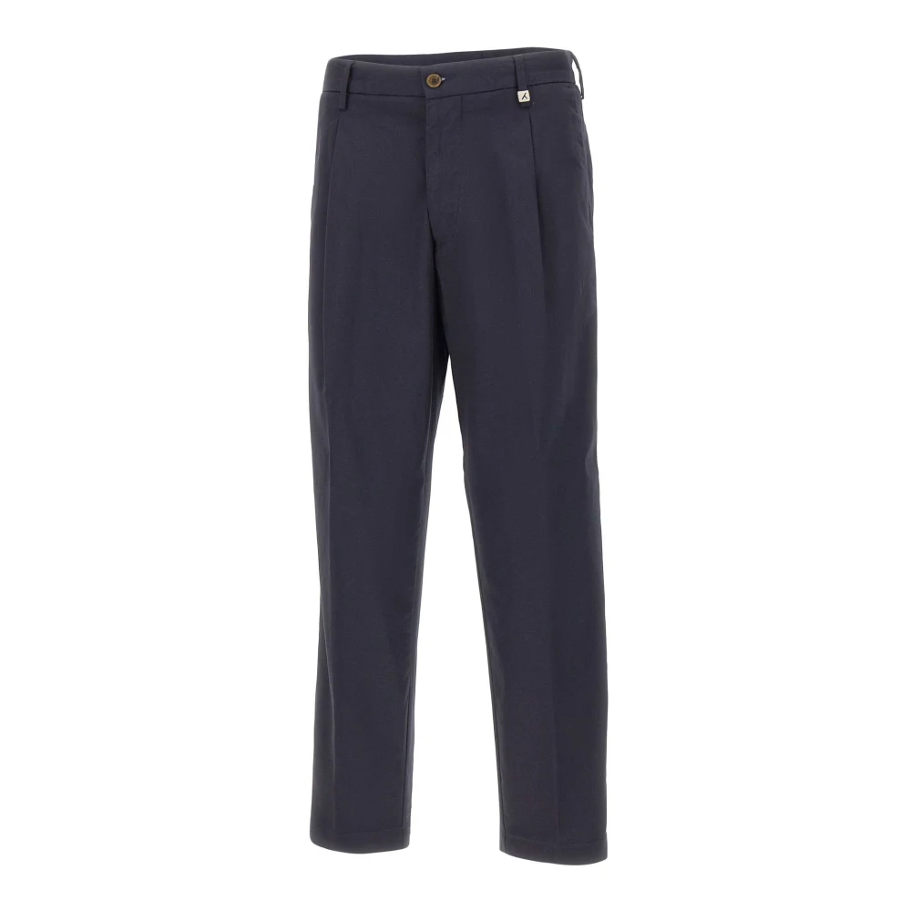Myths Men's Blue Trousers - Straight Trousers - S - Trousers