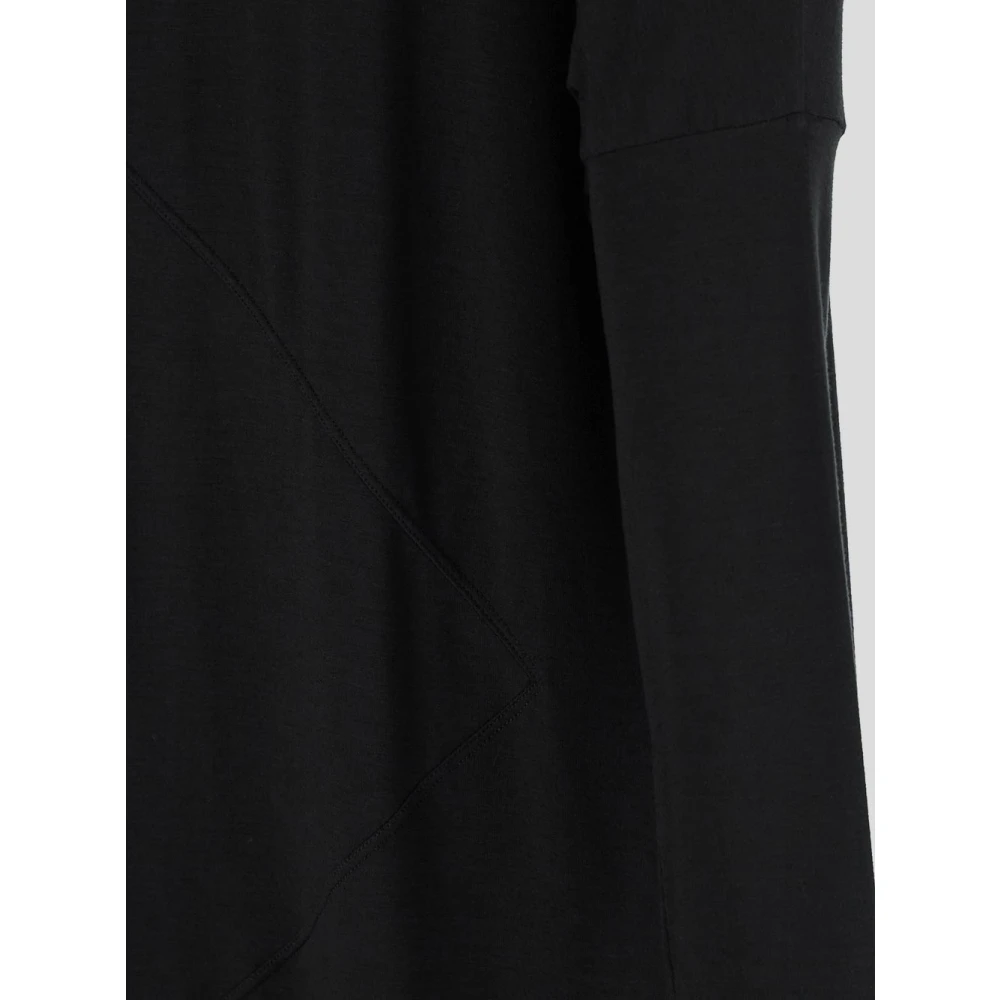 Gentryportofino Zwarte Wollen Jurk Black Dames