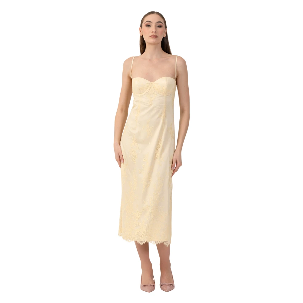 Kocca Donna Giallo - Elegante Abito Lungo A Strati - Dresses - M
