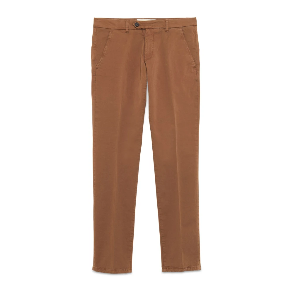 Roy Roger's Straight Trousers Brown Heren
