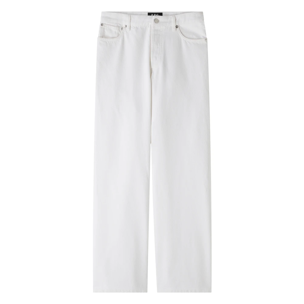 A.p.c. Minimalistische katoenen broek White Dames