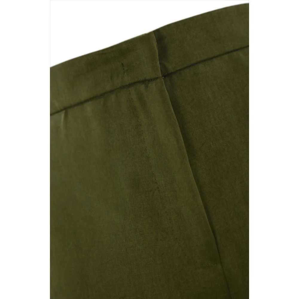 Max Mara Studio Straight Trousers Green Dames