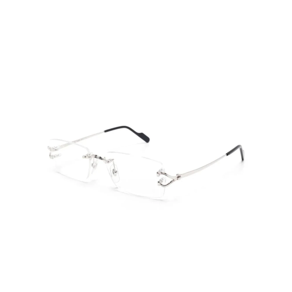 Cartier Men's Gray Glasses, 56 Mm, C Décor Optical Frame