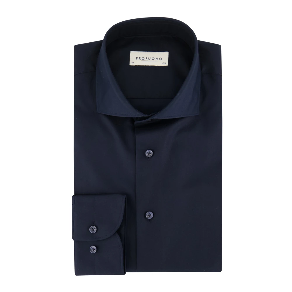 Profuomo Donkerblauw zakelijk overhemd Blue Heren