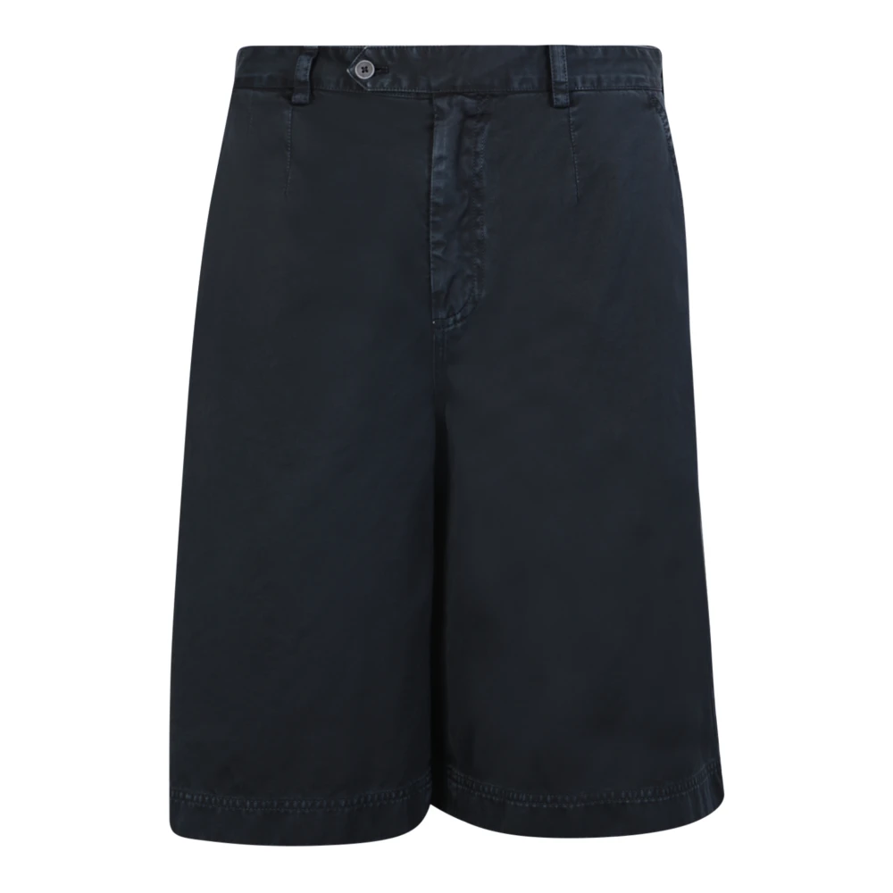 Dolce & Gabbana Men's Blue Trousers Wide-Leg Straight-Cut
