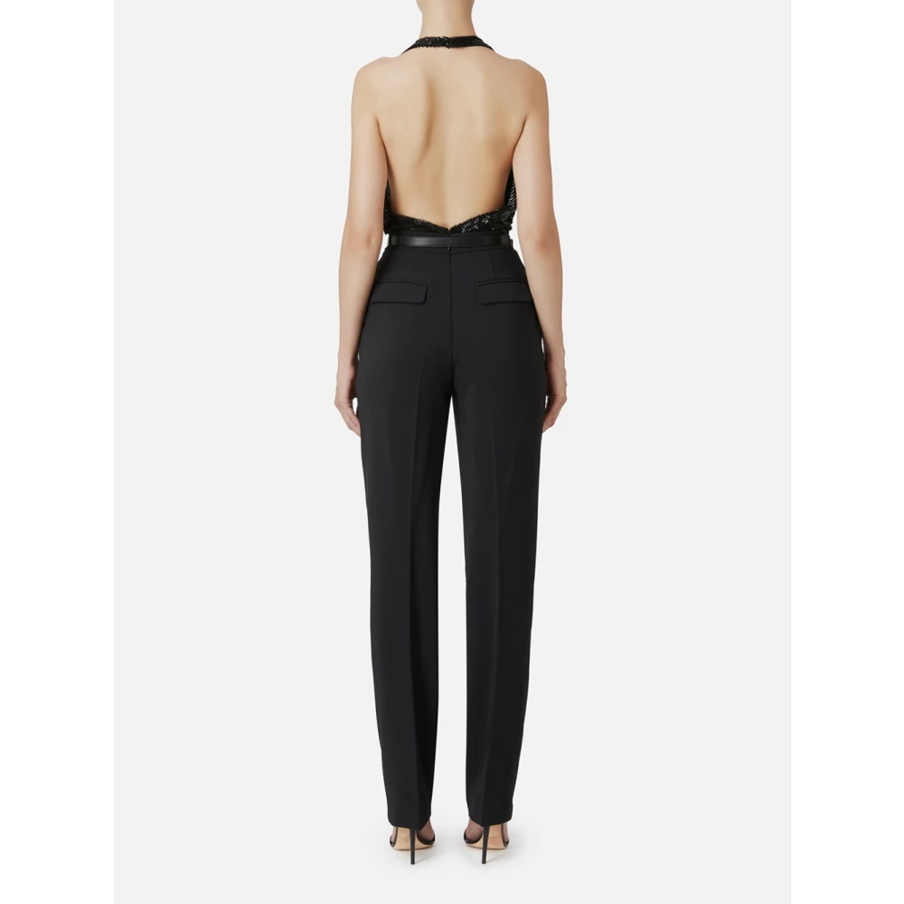 Elisabetta Franchi Zwarte jumpsuit voor vrouwen Black Dames