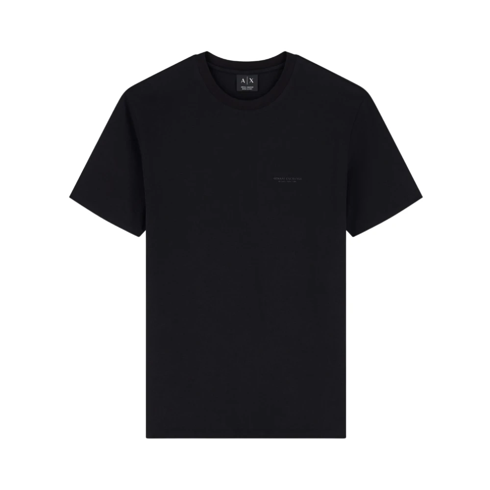 Armani Exchange Uomo Nero - T-Shirt Slim Fit In Jersey Di Cotone Stretch - Tops - S - Immagine 1