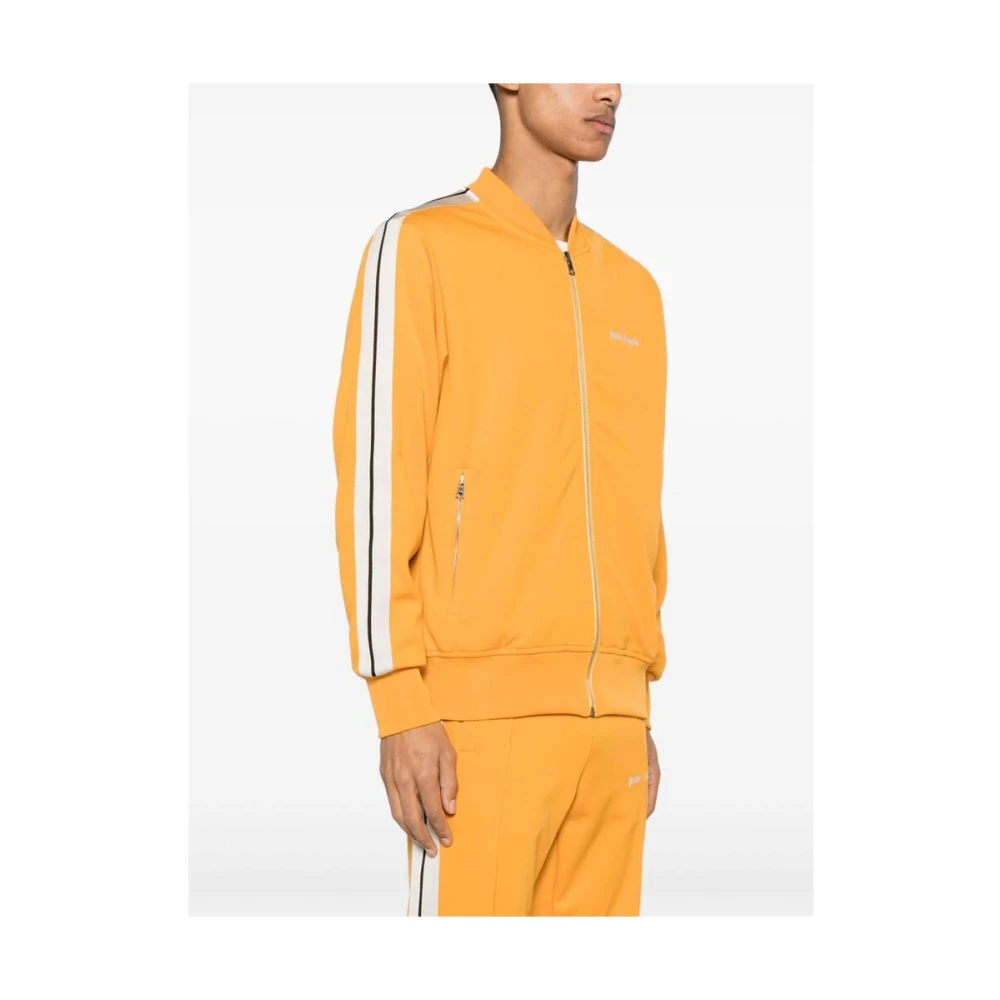 Palm Angels Oranje Jersey Buitenkleding met Geborduurd Logo Orange Heren
