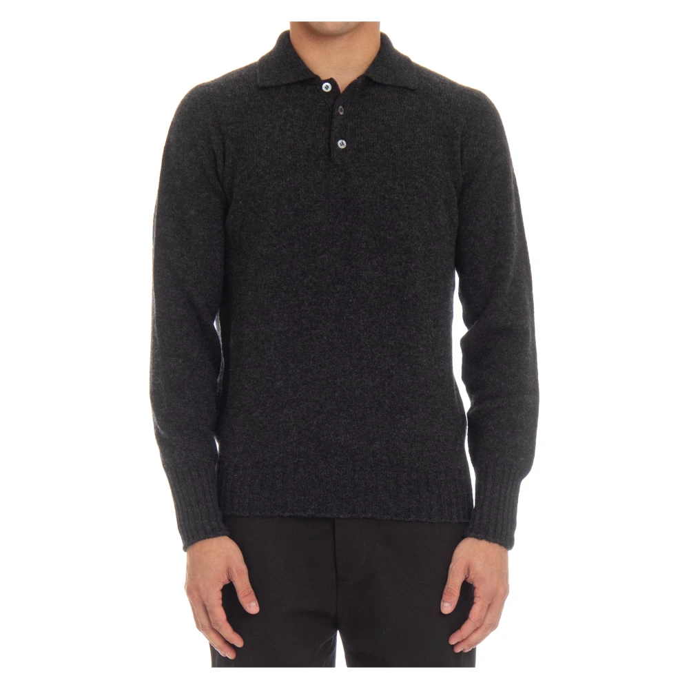 Drumohr Polo Sweater Grijs Gray Heren