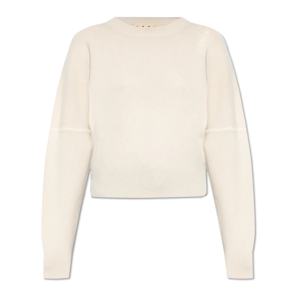 Marni Donna Beige - Maglione In Lana - Knitwear - S