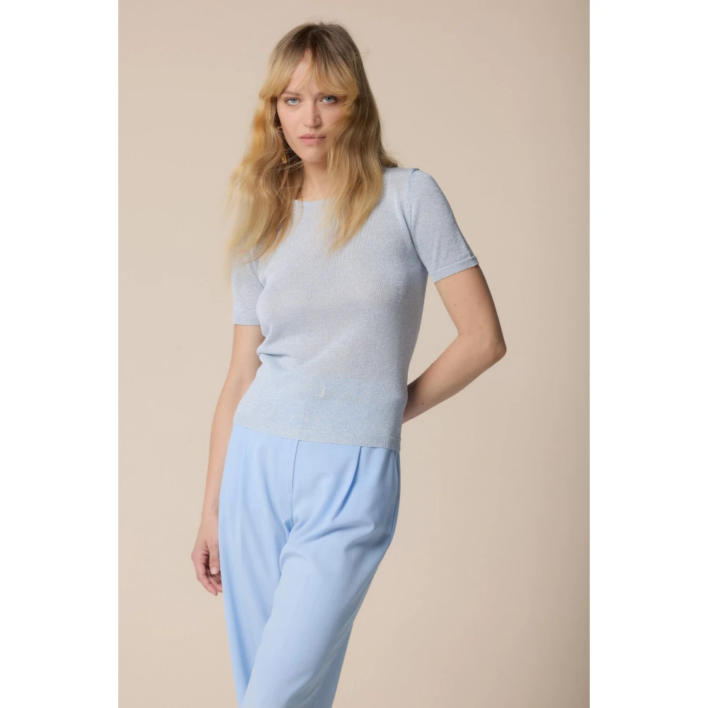 Kocca Stijlvolle ronde hals knitwear Blue Dames