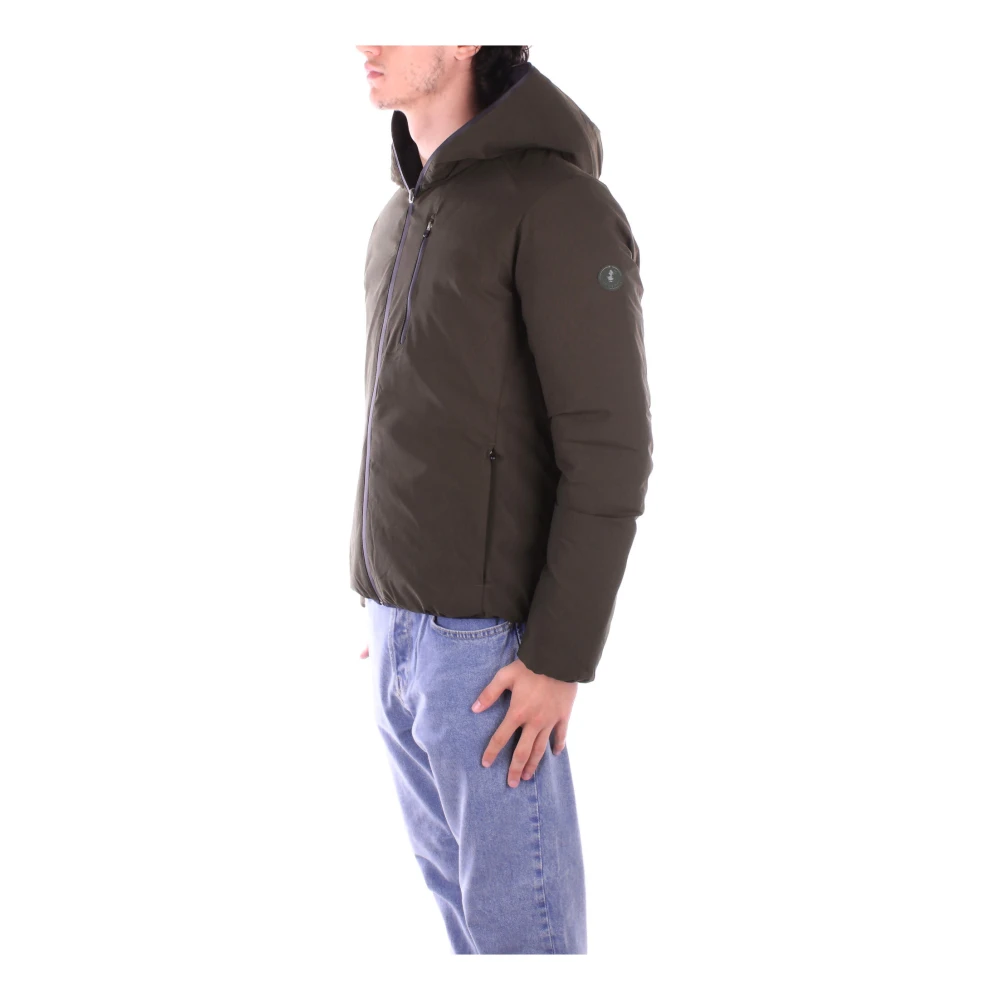 Save The Duck Groene Hoodie met Ritszakken Green Heren