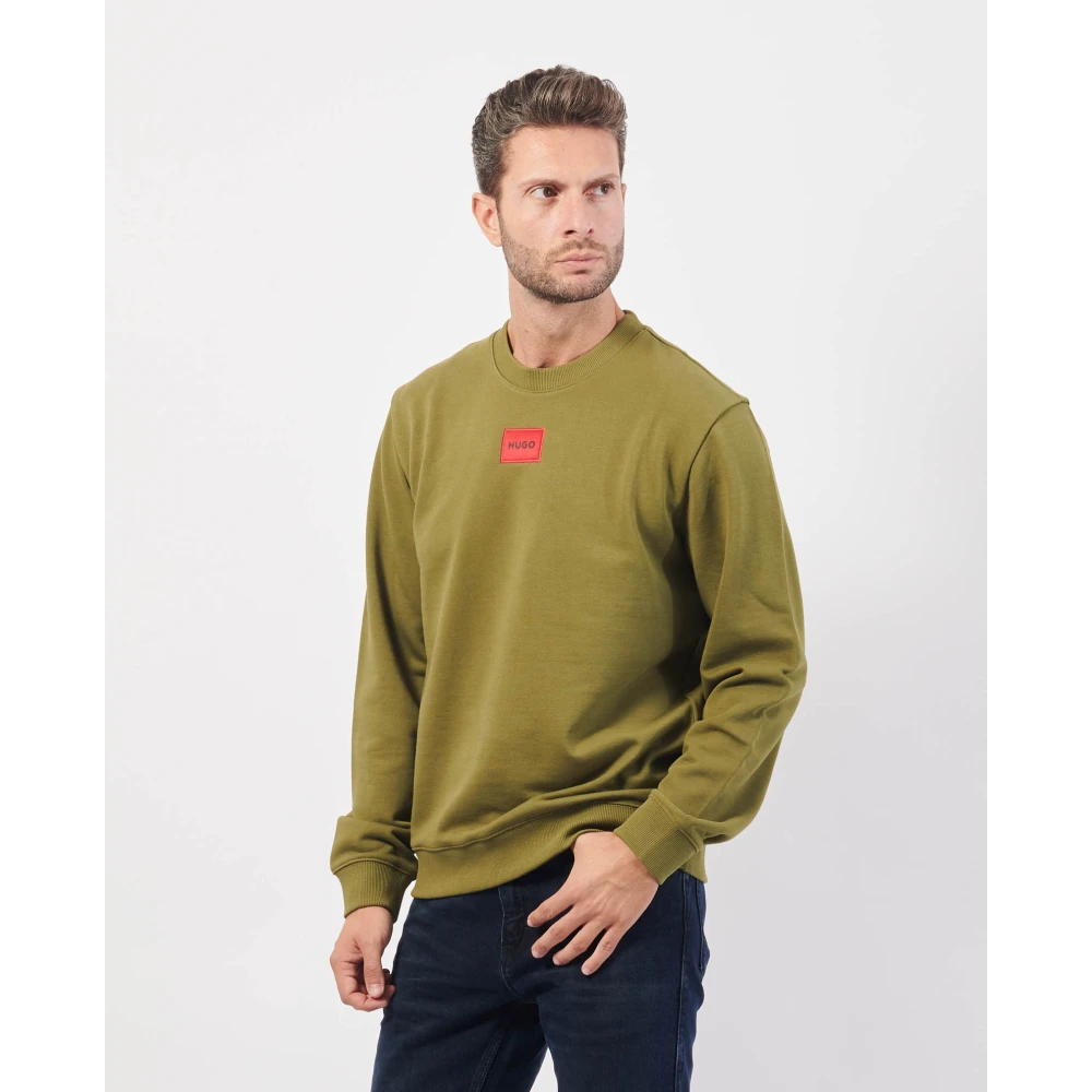 Hugo Boss Casual Regular Fit French Terry Sweatshirt Green Heren