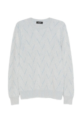 chevron-pattern-crew-neck-sweater