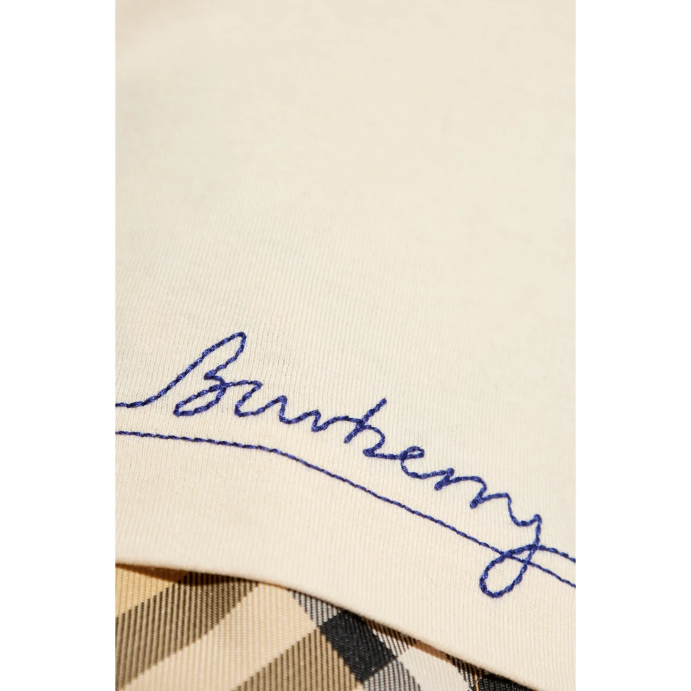 Burberry T-shirt met logo Beige Dames