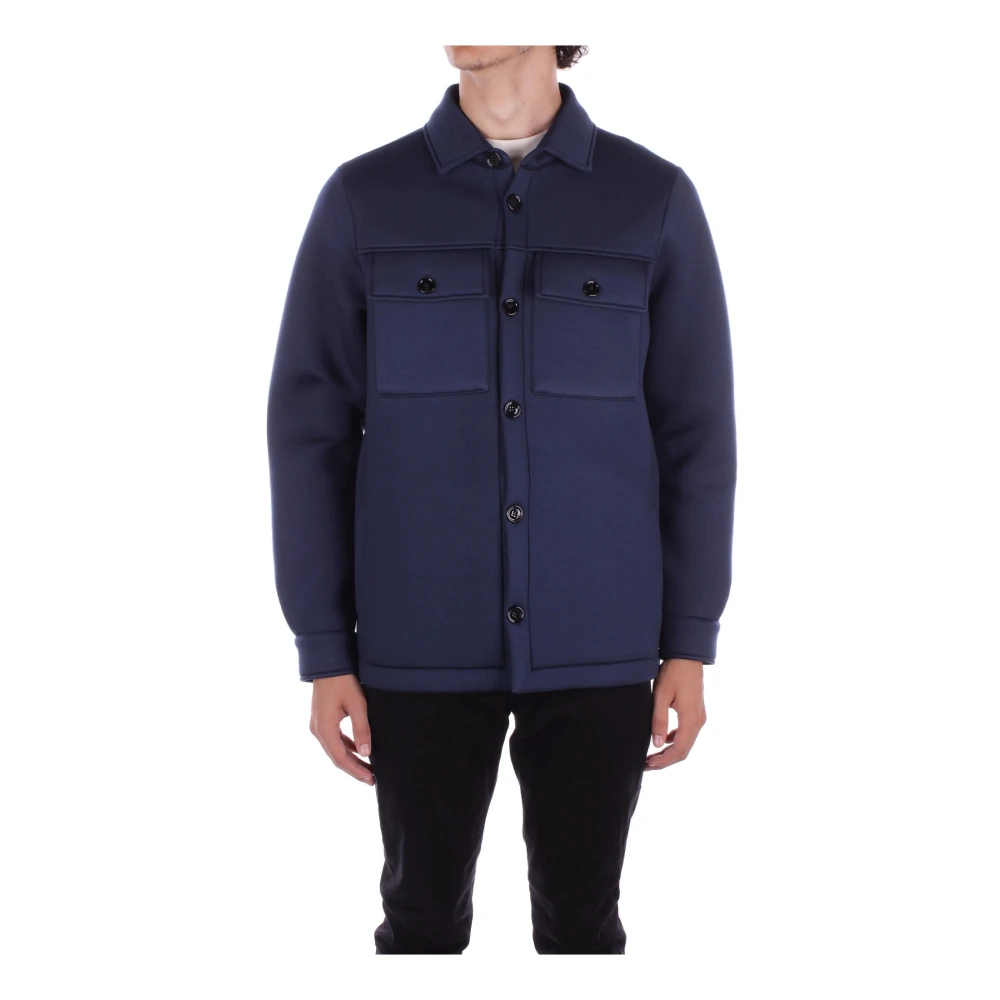 Dondup Logo Achterkant Knoopjas Blue Heren